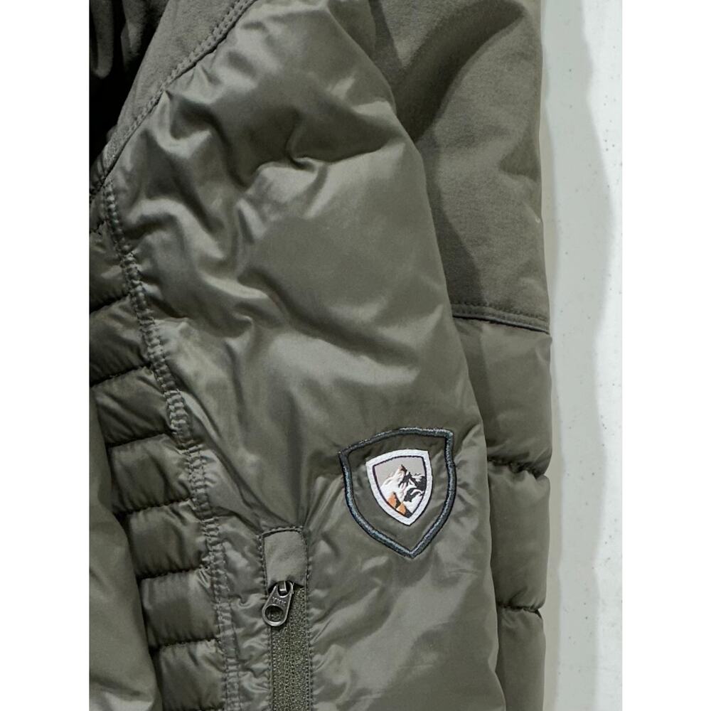 Kuhl Projekt Spyfire Puffer Jacket Size Large Dark Moss Green Goose Down READ - Picture 3 of 12